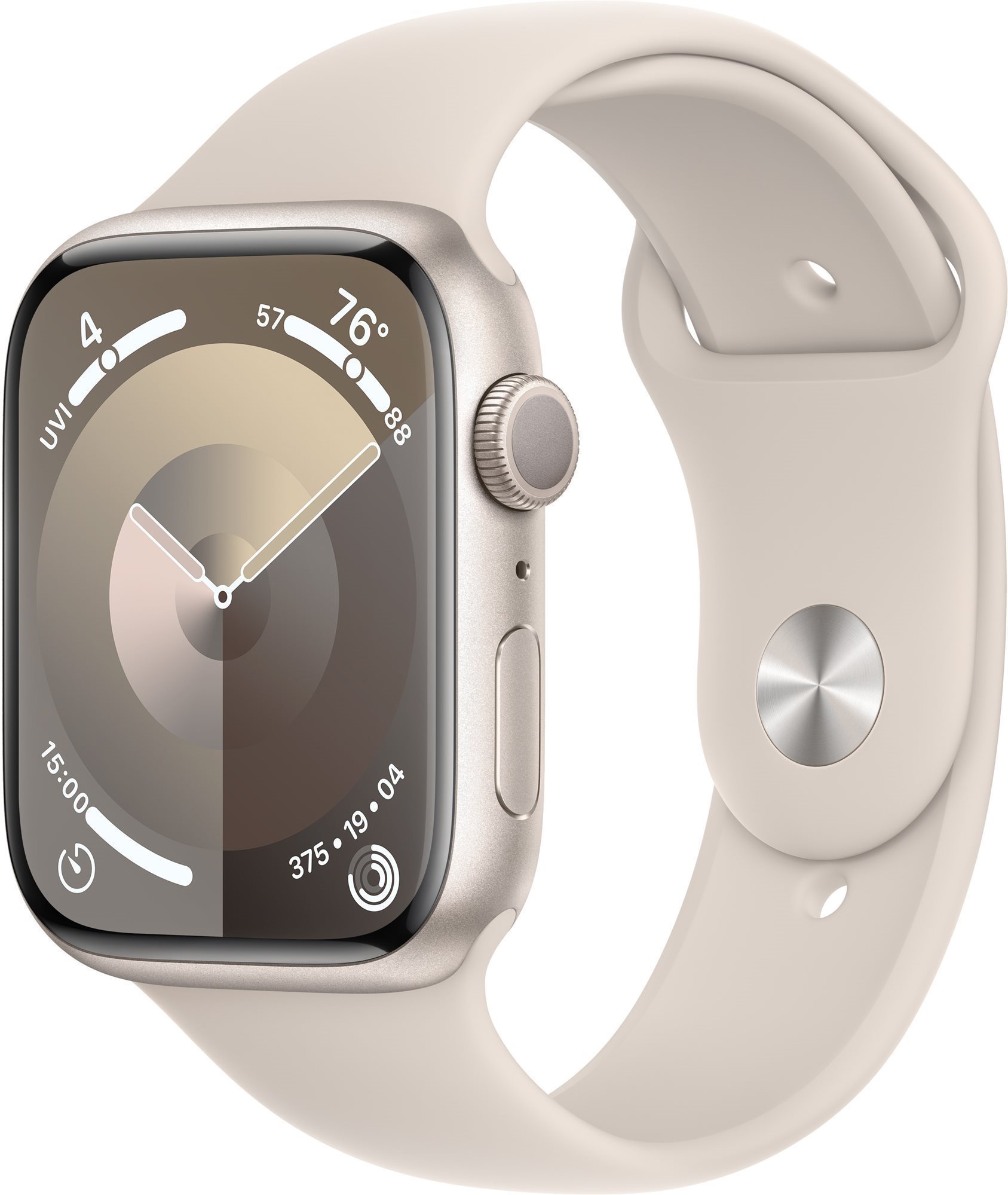 Apple Watch Series 9 45mm Starlight Aluminium Case with Starlight...