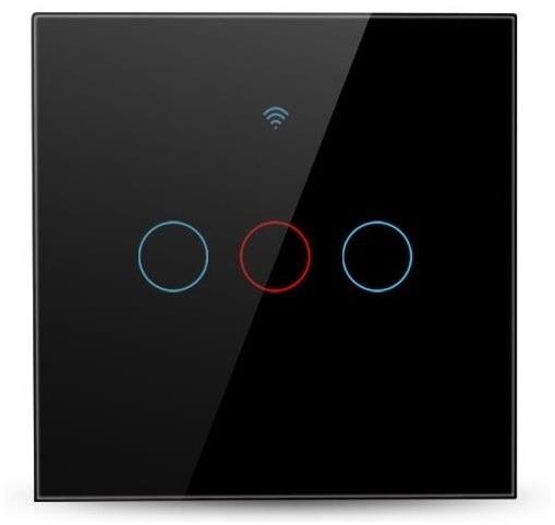 Smoot Air Light Switch trojtlačítkový čierny Vypínač