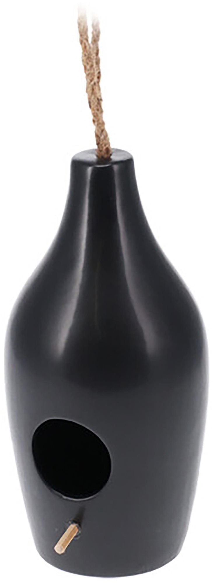 H&L keramická vtáčia búdka Modern, čierna Vtáčia búdka
