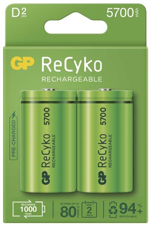 GP ReCyko 5700 D (HR20), 2 pcs Piles rechargeables