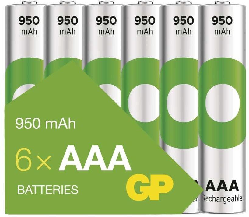 GP Nabíjateľná batéria ReCyko 950 AAA (HR03), 6 ks Nabíjateľná...