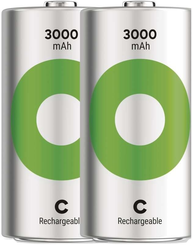 GP Wiederaufladbare Batterie ReCyko 3000 C (HR14), 2 Stück Akku