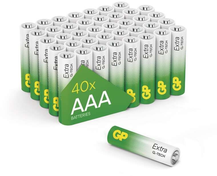 GP alkáli elem GP Extra AAA (LR03), 40 db Eldobható elem