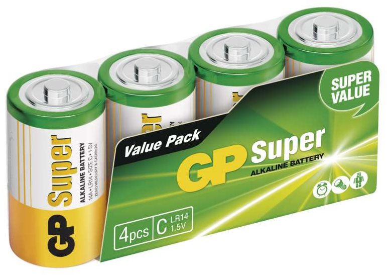 Pile alcaline GP Super C (LR14), 4 pcs Pile