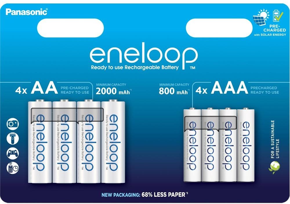 Panasonic eneloop HR6 2000mAh + HR03 800mAh 8BP N Tölthető elem