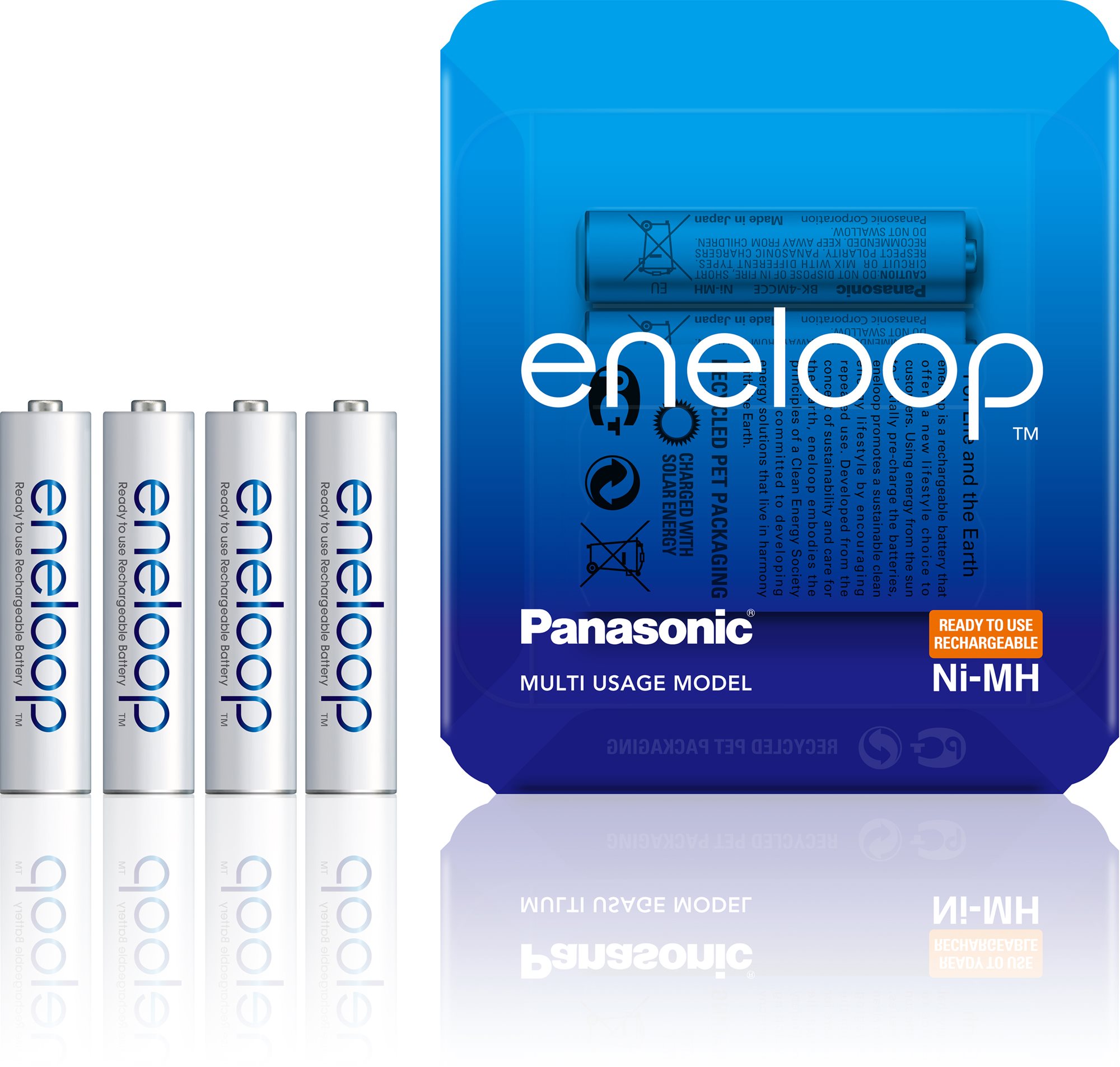 Panasonic eneloop HR03 AAA 4MCCE/4LE Pack coulissant Piles...