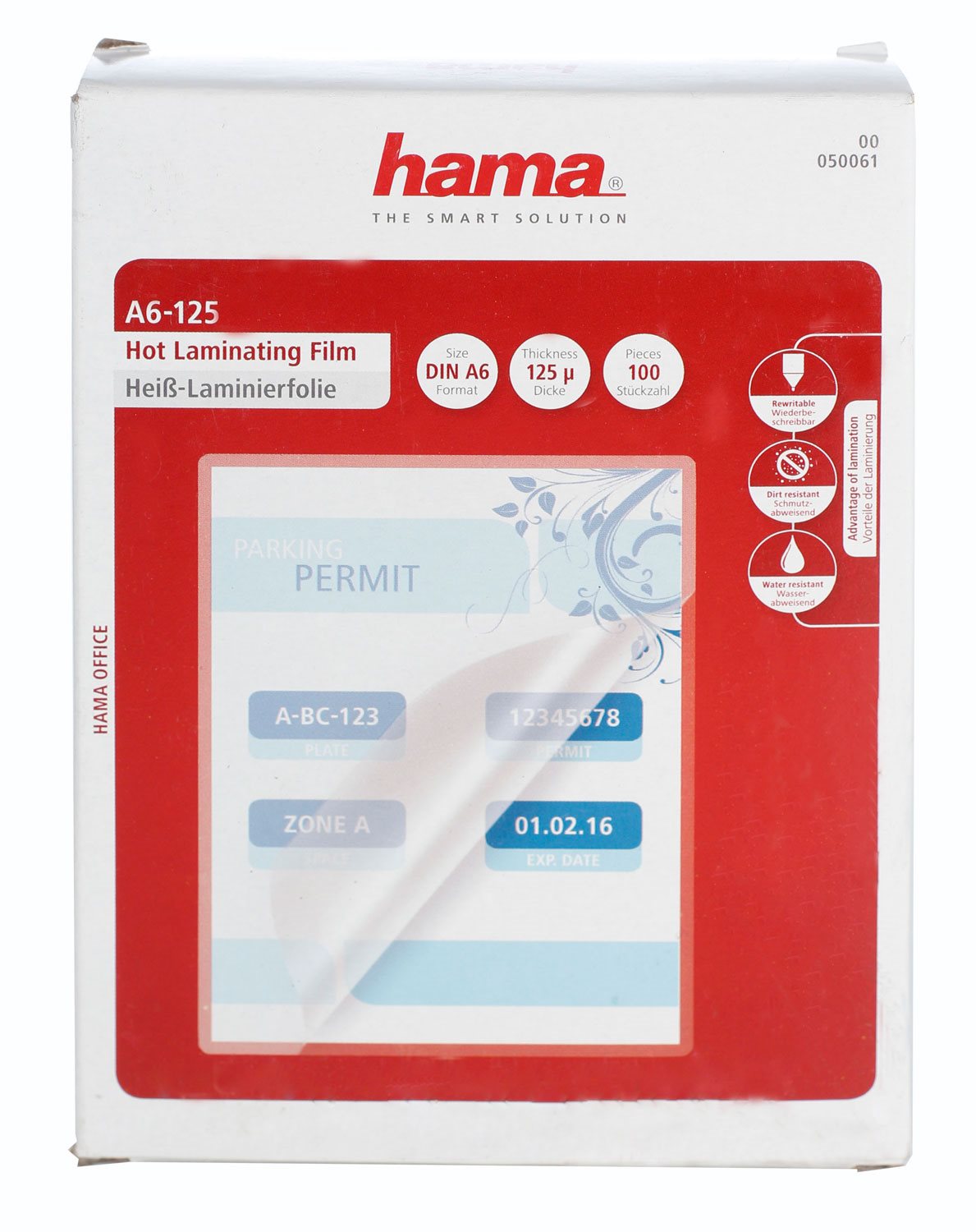 Hama A6/250 lesklá – balenie 100 ks Laminovacia fólia