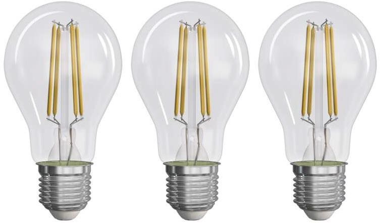 EMOS Filament A60 / E27 / 5 W (75 W) / 1060 lm / meleg fehér, 3 db...