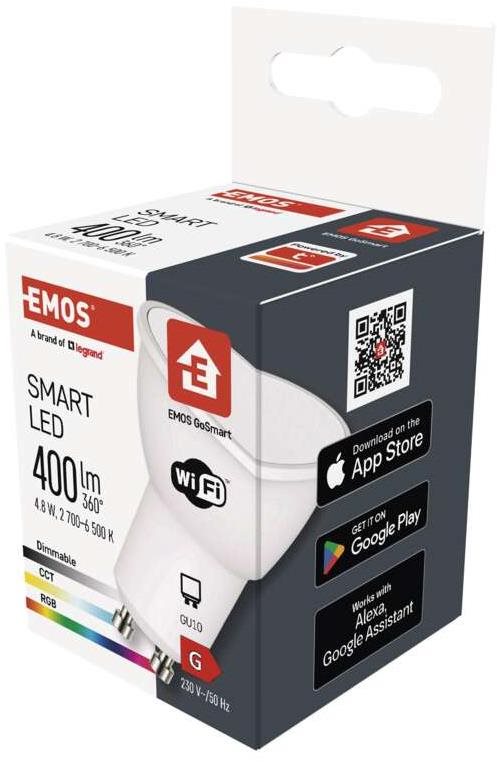 EMOS Inteligentná LED žiarovka GoSmart MR16 GU10 4,8 W (35 W) 400...