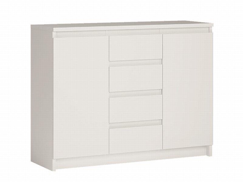EXTOM Komoda Nampa 2D – 4S, biela Komoda