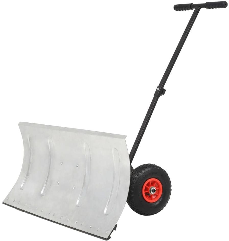SHUMEE Manuálny snežný pluh s kolesami 100 × 44 cm Odhŕňač snehu