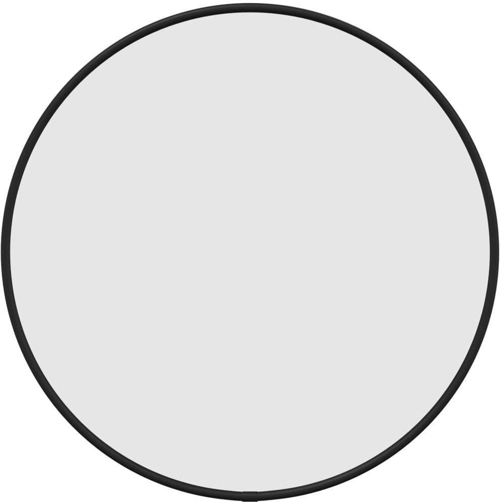 Shumee Nástenné okrúhle čierne 40 cm Zrkadlo