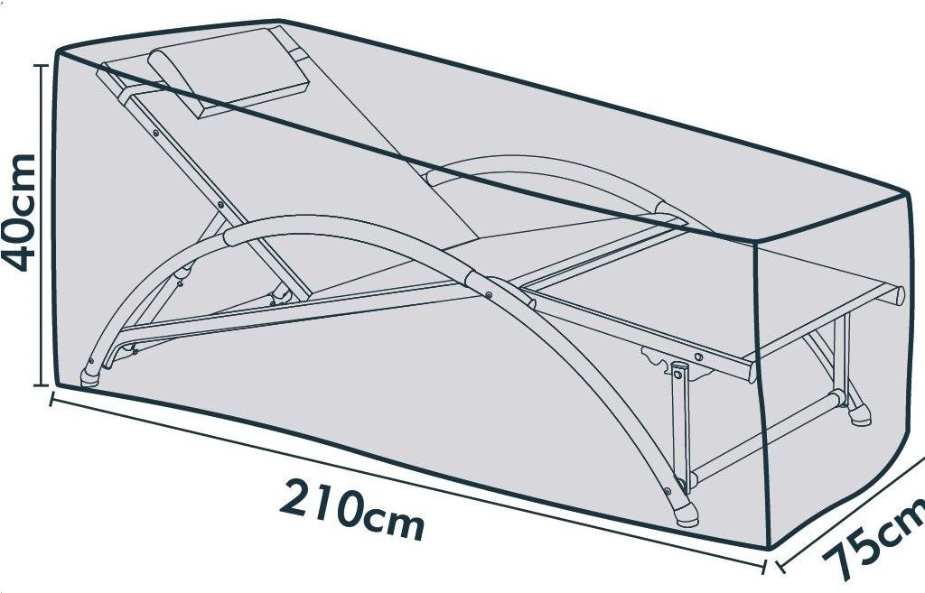 DIMENZA Obal ochranný na ležadlo Plachta na záhradný nábytok