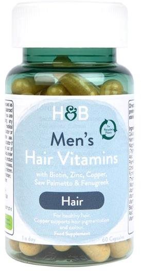 Holland & Barrett Men Hair Vitamins, 60 kapslí Doplněk stravy
