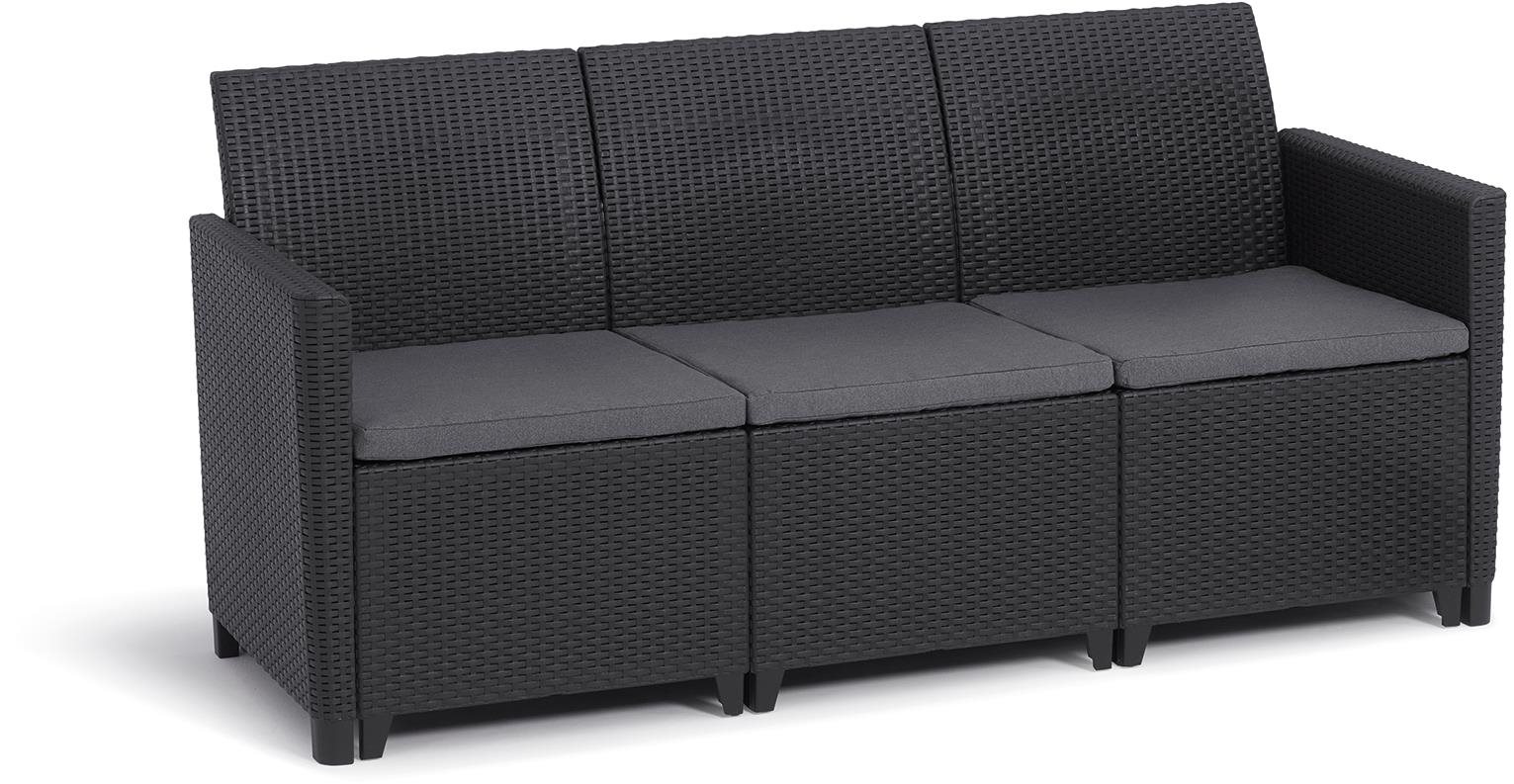 KETER Marie 3 seater sofa grafit Záhradná lavička