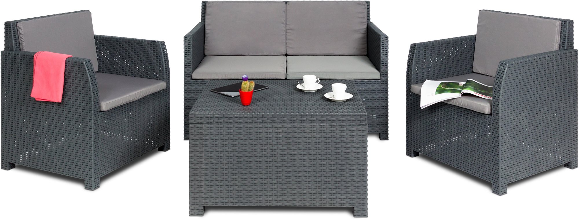 TOOMAX Diana 4 seater set grafit Záhradný nábytok