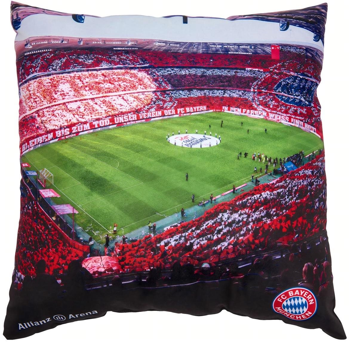 FotbalFans Vankúšik FC Bayern Mnichov, dizajn Allianz Aréna, znak...
