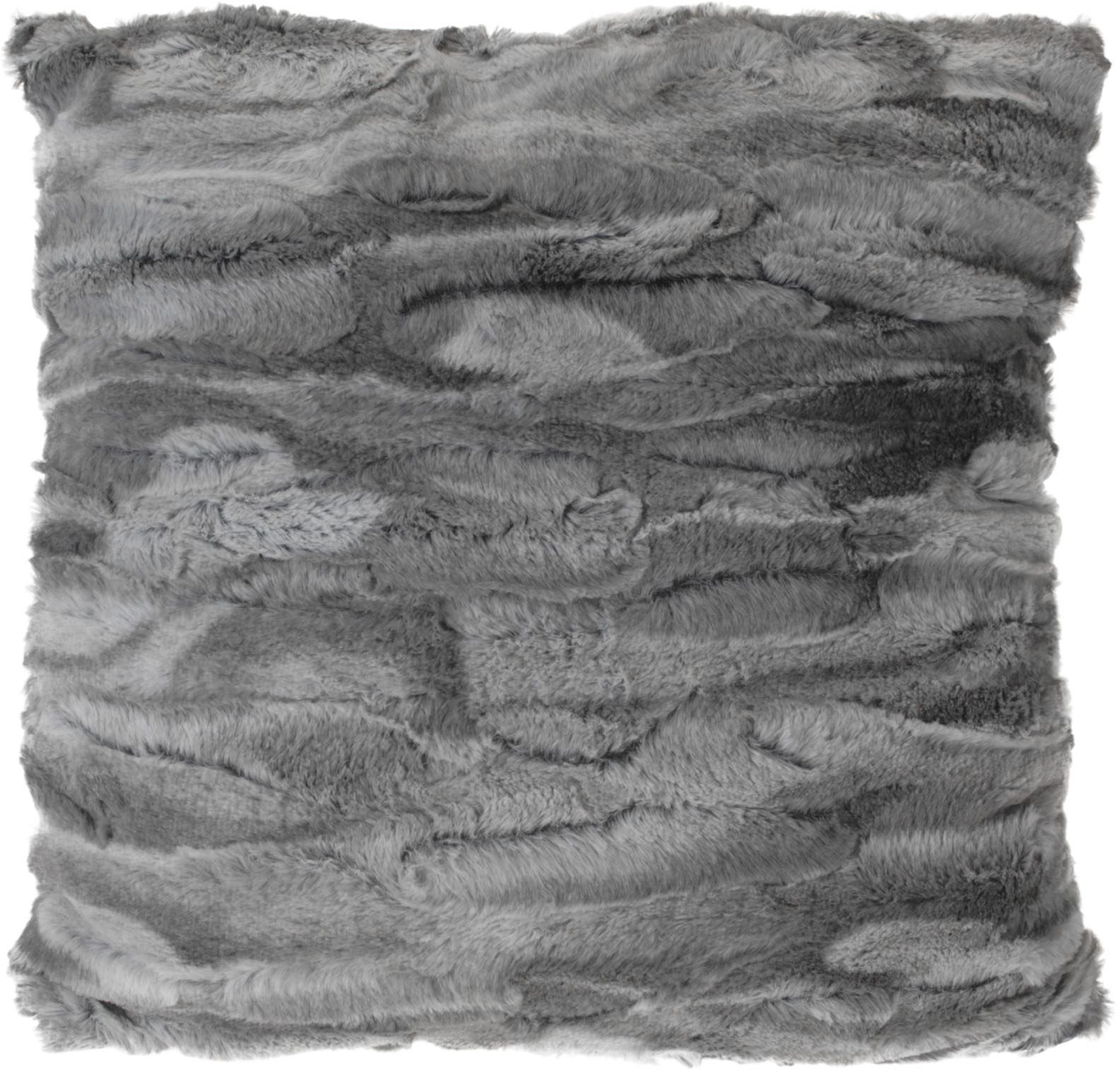 H & L Dekoračný vankúš Furry 45 × 45 cm, sivý Vankúš