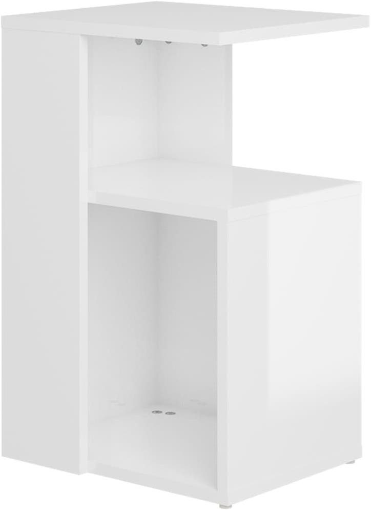 Shumee Odkladací stolík biely s vysokým leskom 36 × 30 × 56 cm...