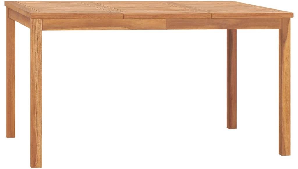 Shumee Záhradný jedálenský stôl 140 × 80 × 77 cm masívne teakové...