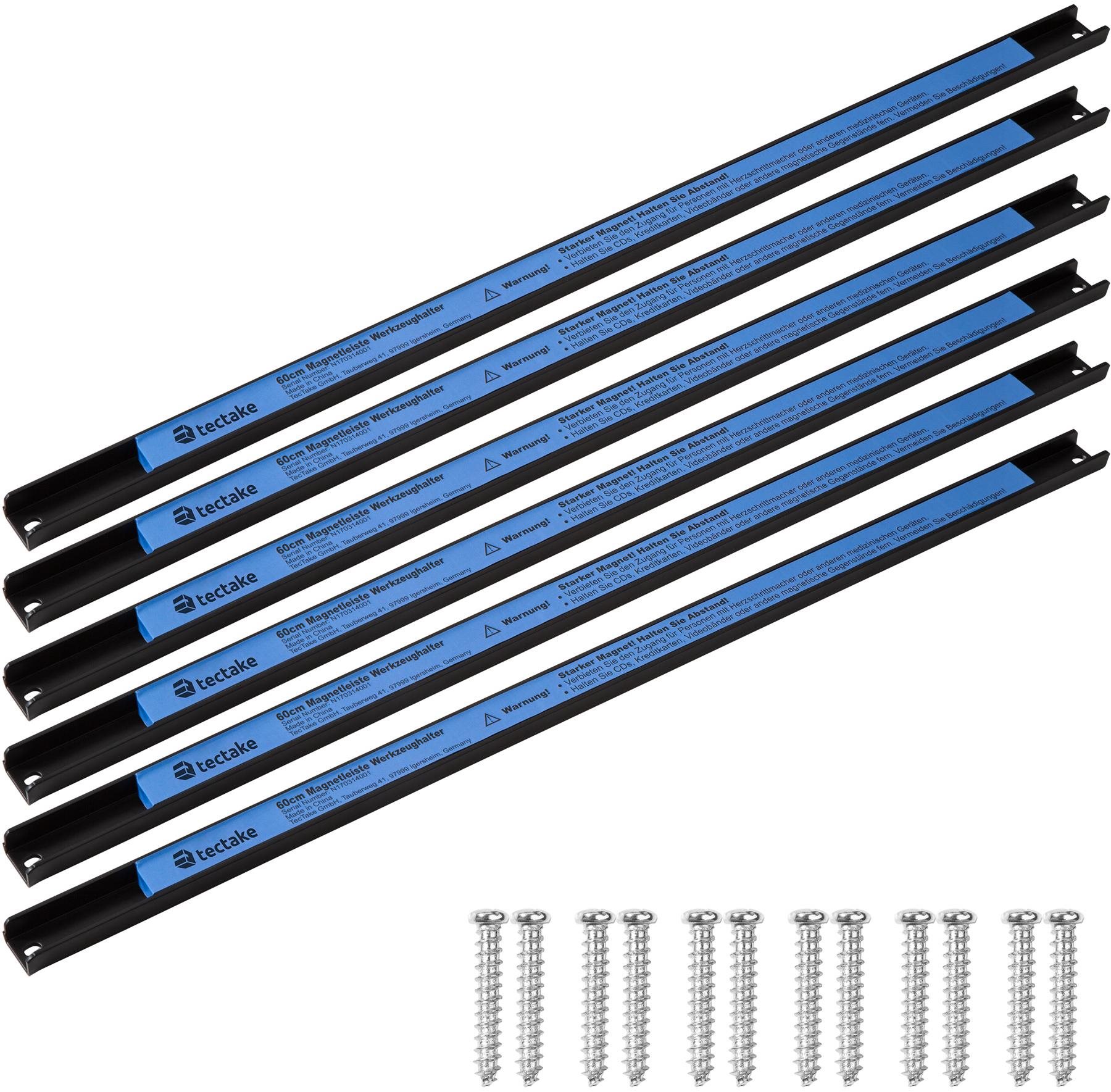 Tectake magnetická lišta na náradie 60 cm – 6 kusov Magnetická...