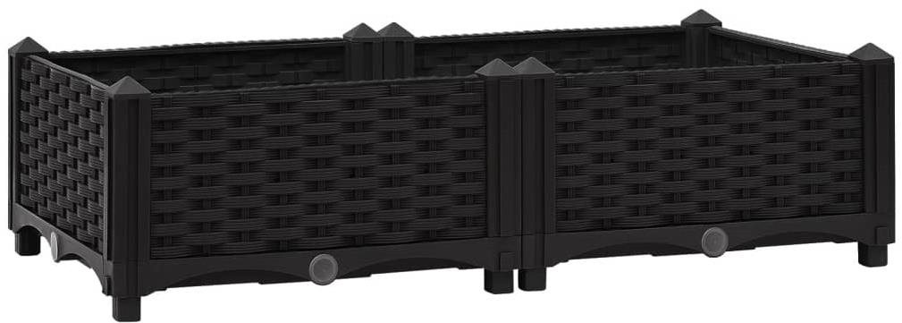 Shumee Vyvýšený záhon 80 × 40 × 23 cm polypropylen Vyvýšený záhon
