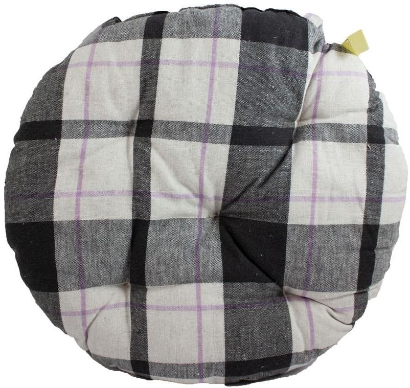 Home Elements Kulatý prošívaný podsedák, O 40 cm, kostičkovaný,...