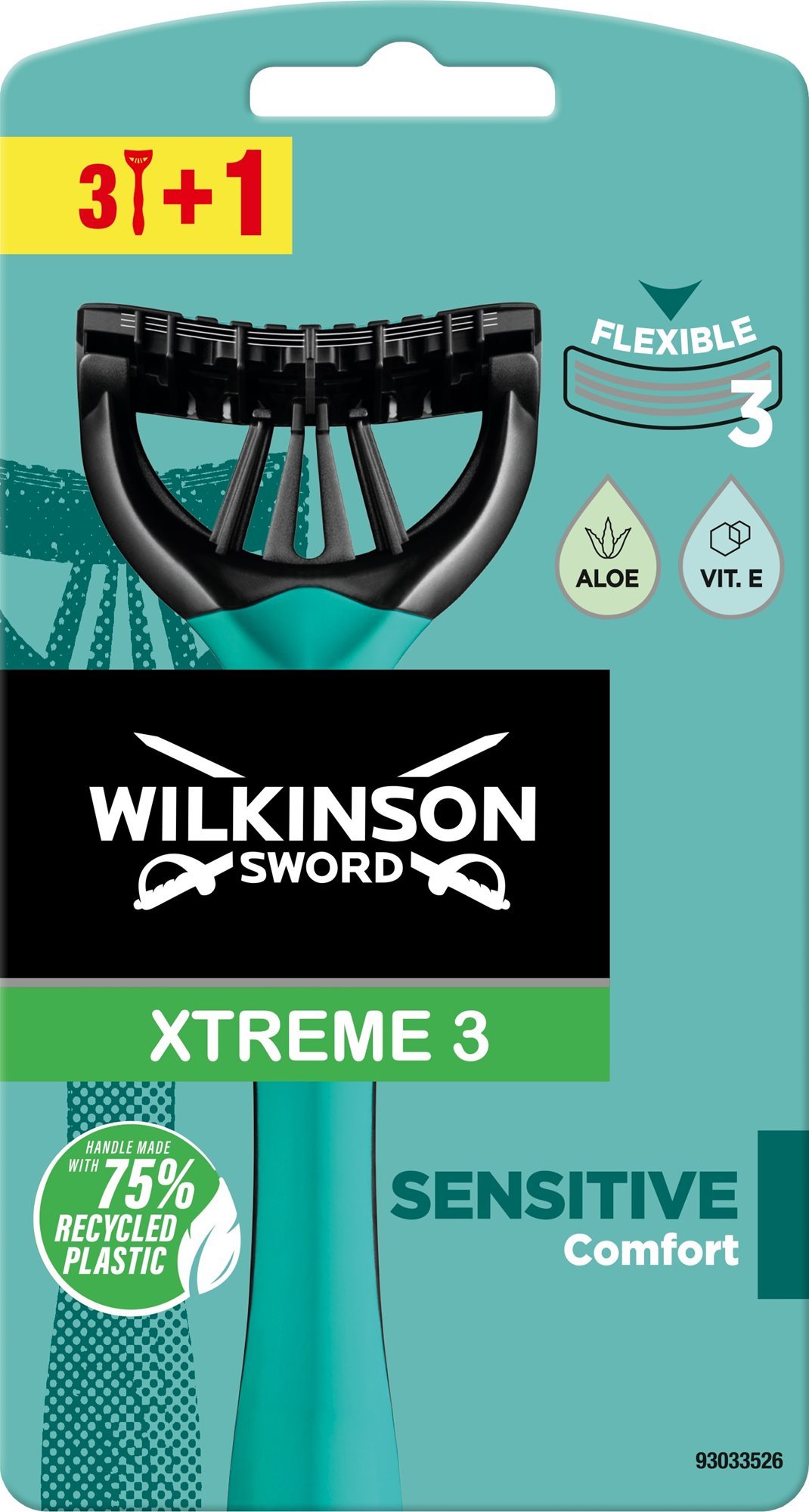 WILKINSON Xtreme3 Sensitive Comfort 4 ks Jednorazové holiace...