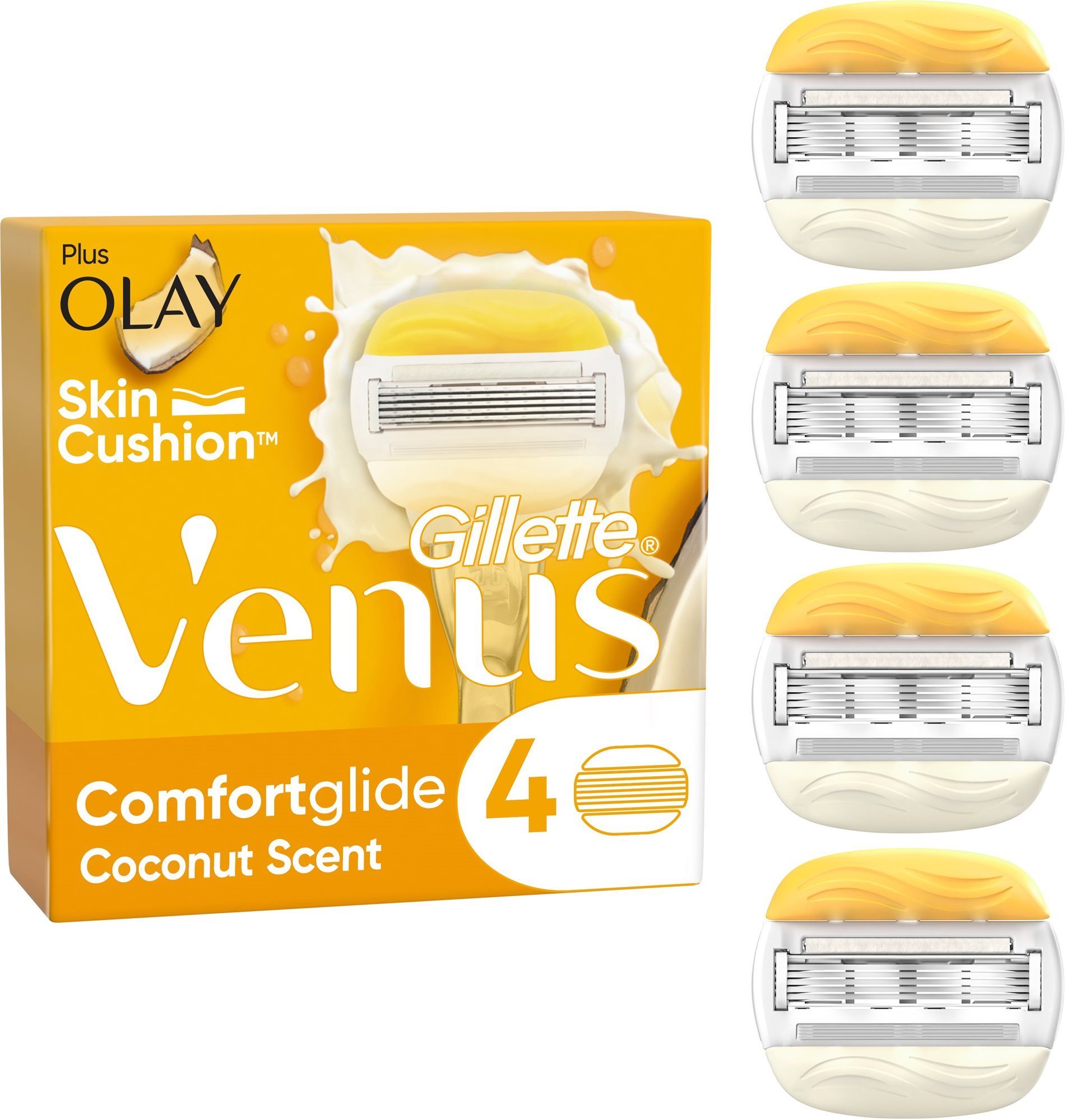 GILLETTE Venus ComfortGlide Coconut 4 ks Dámske náhradné hlavice