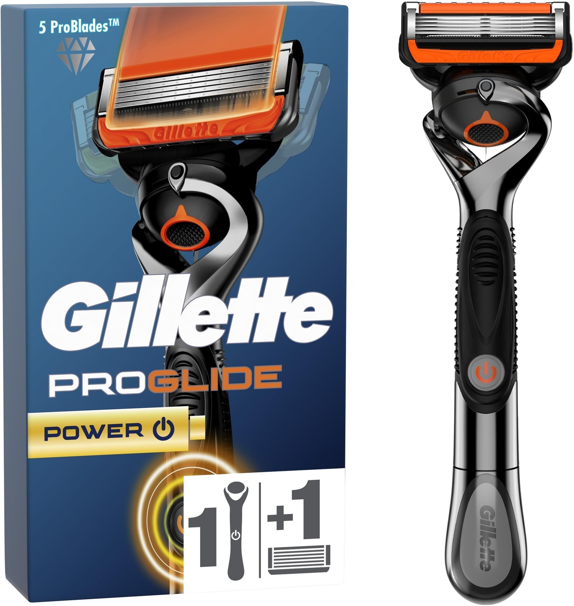 GILLETTE Fusion ProGlide Power + hlavica 1 ks Holiaci strojček