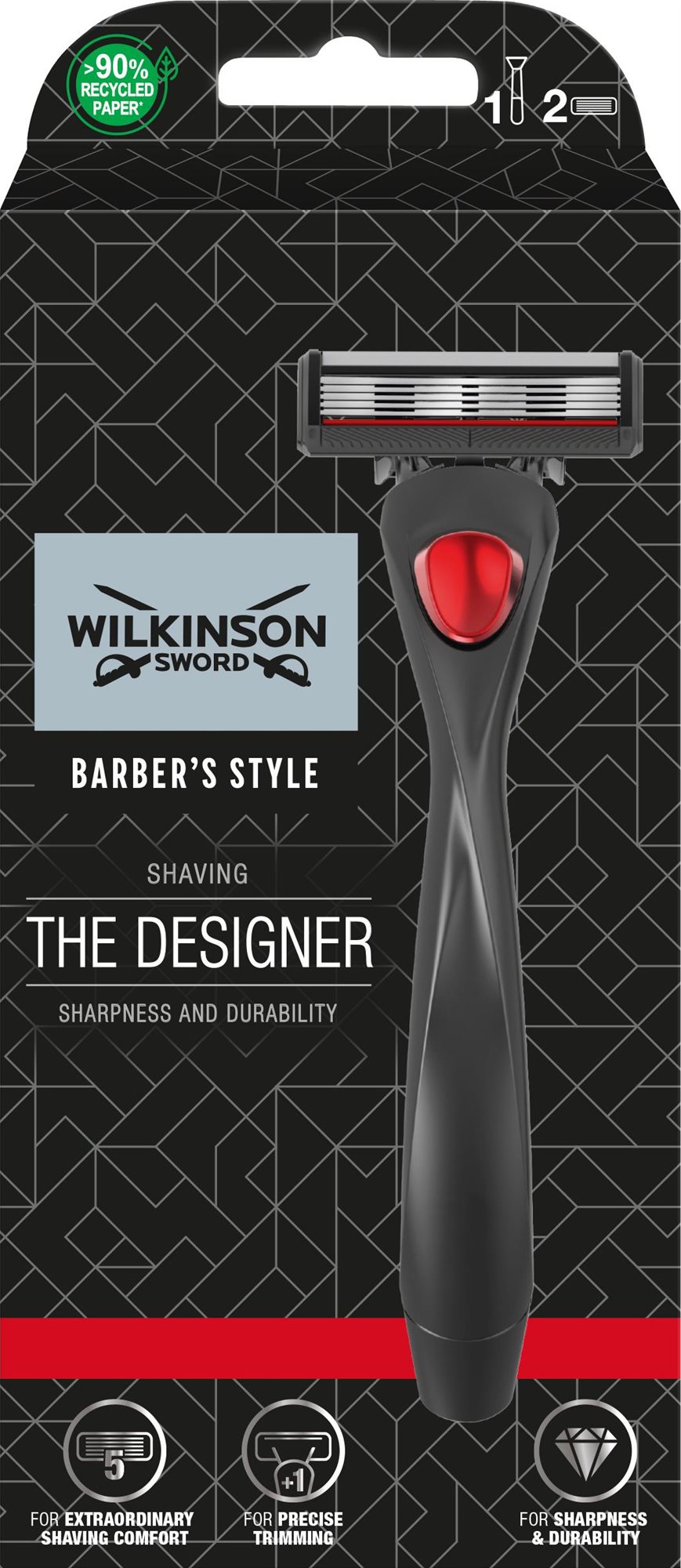 WILKINSON Barber's Style The Designer + 2 tartalék fej Borotva