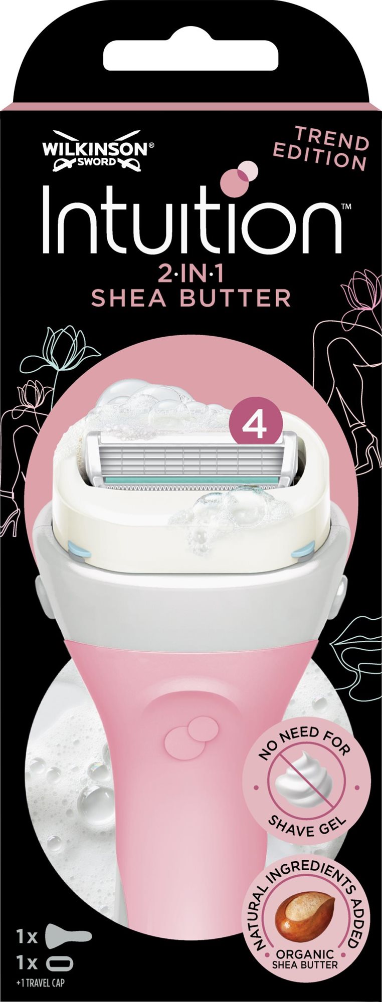 WILKINSON Intuition Ultra Moisture + 1 pótfej Női borotva