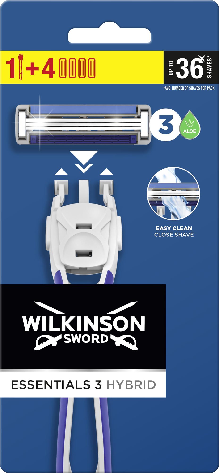 WILKINSON EssentiaH14l 3 Hybrid + 4 náhradné hlavice Holiaci strojček