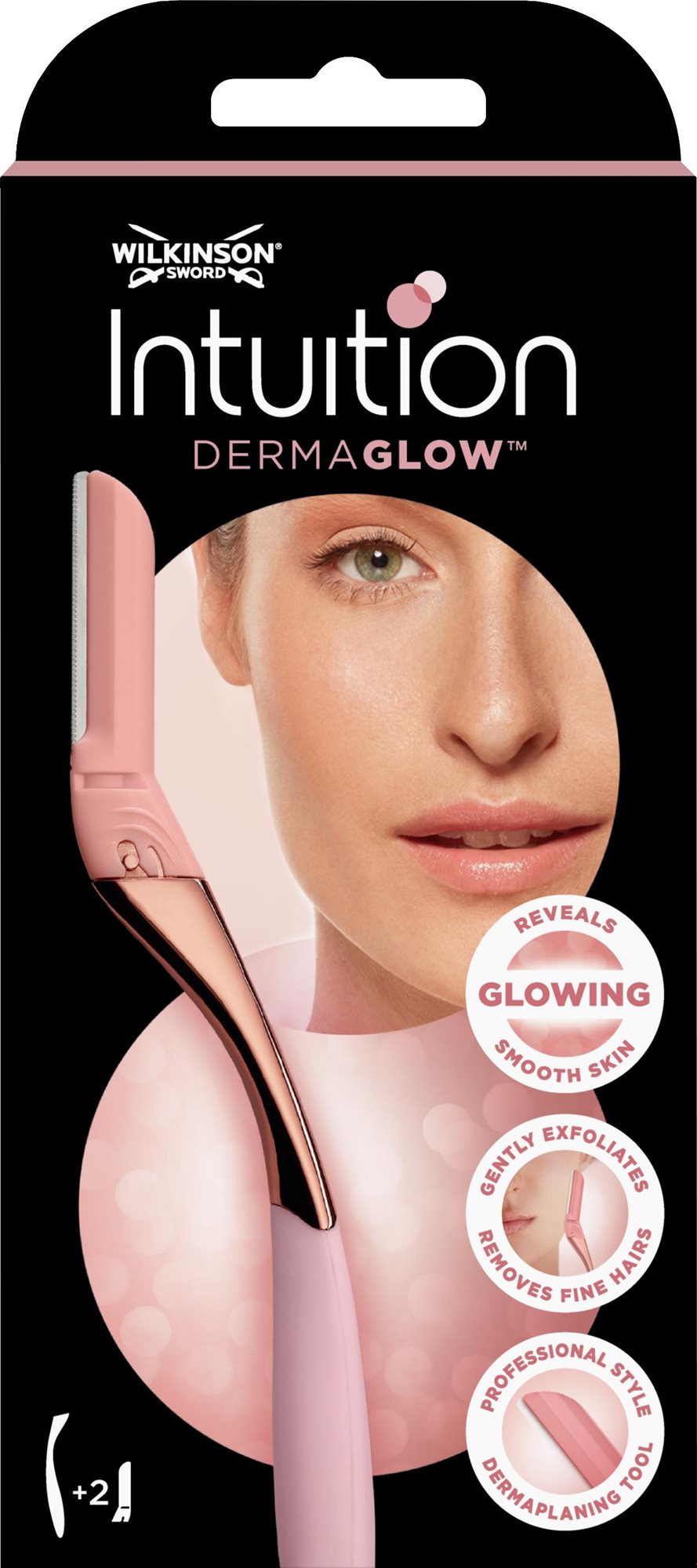 WILKINSON Intuition DermaGlow + 2 pótfej Pengés borotva