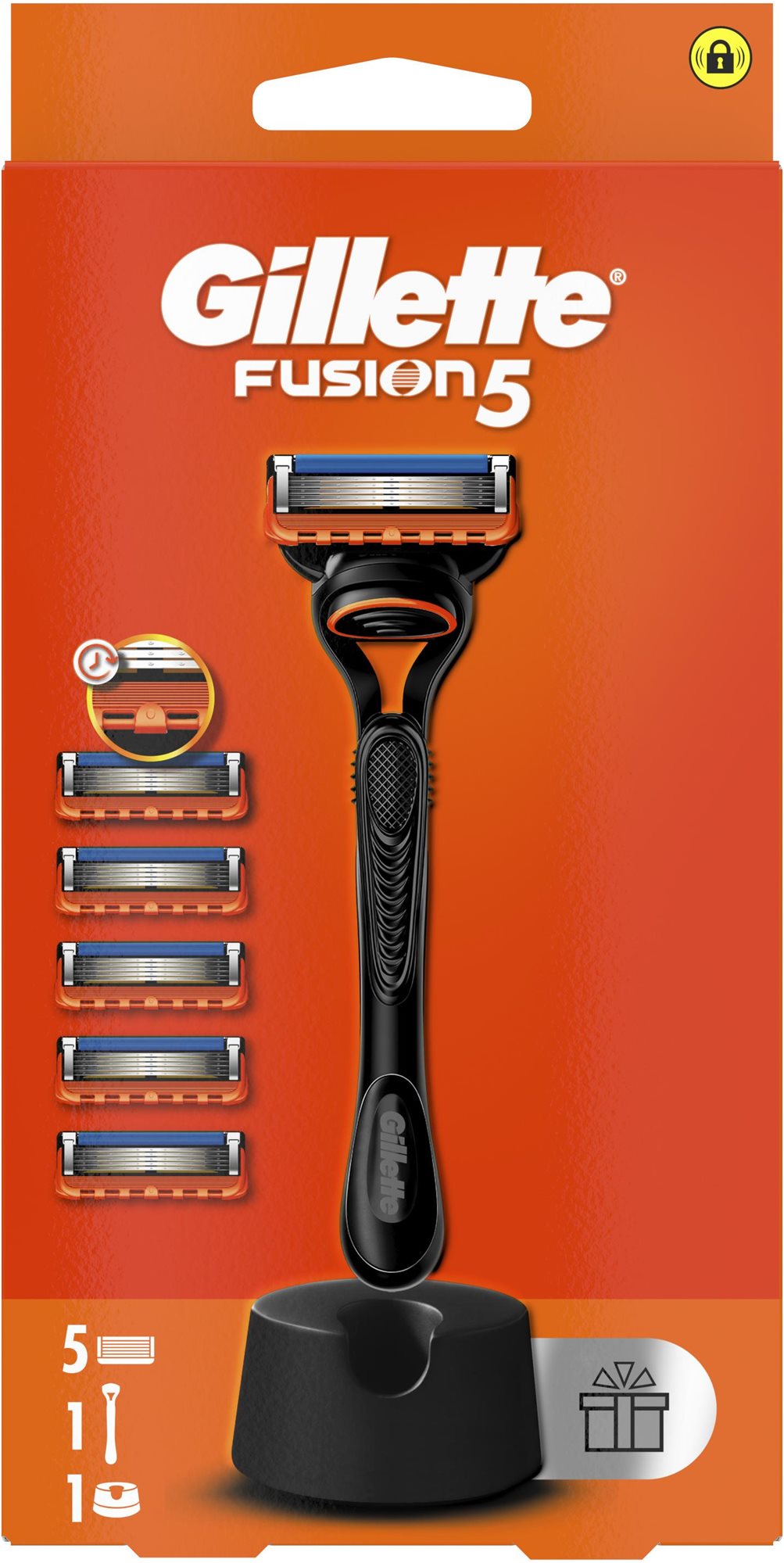 GILLETTE Fusion5 + hlavica 5 ks Holiaci strojček