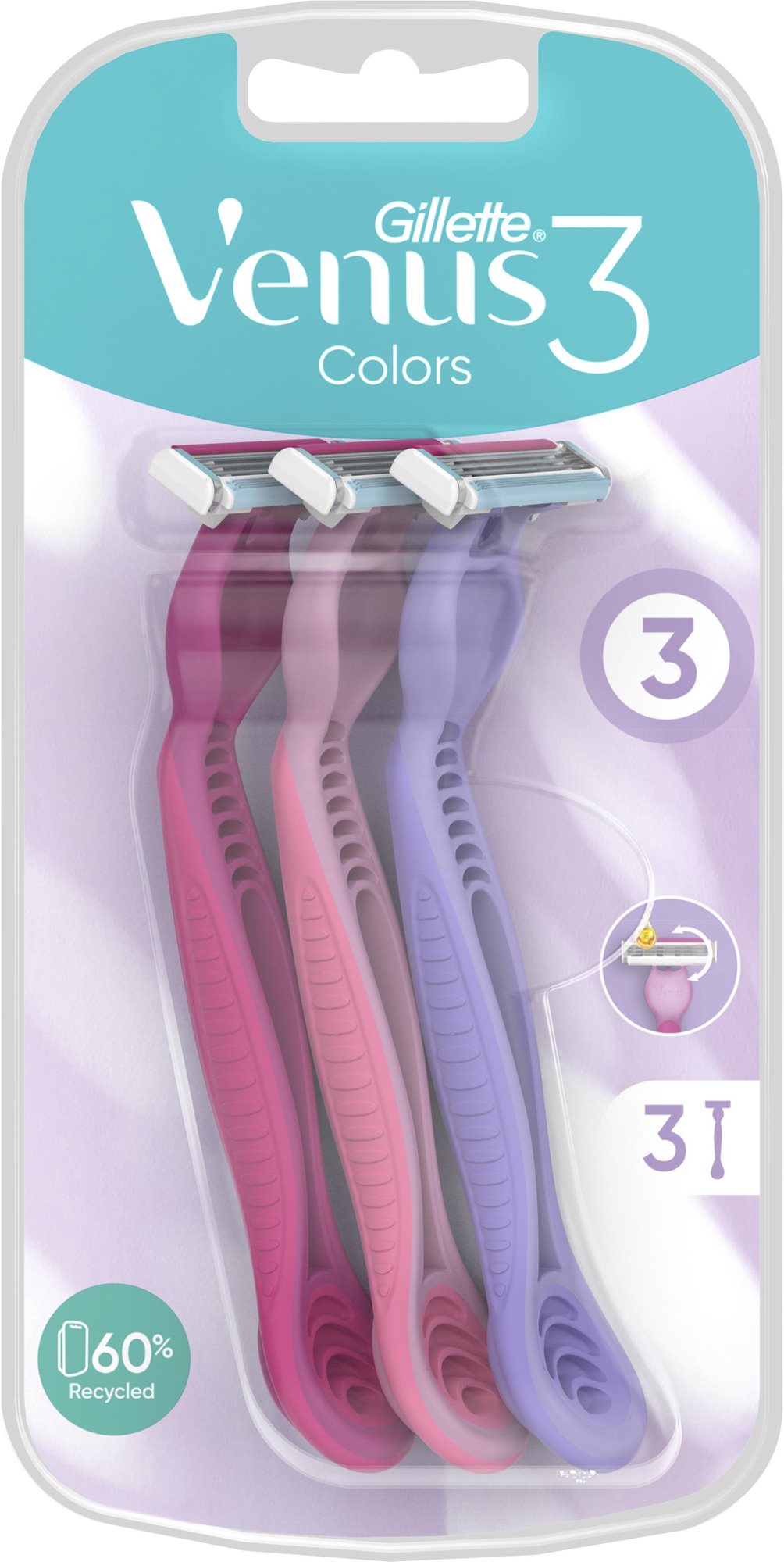 GILLETTE Simply Venus Plus PINK 3 ks Jednorazové dámske holiace...