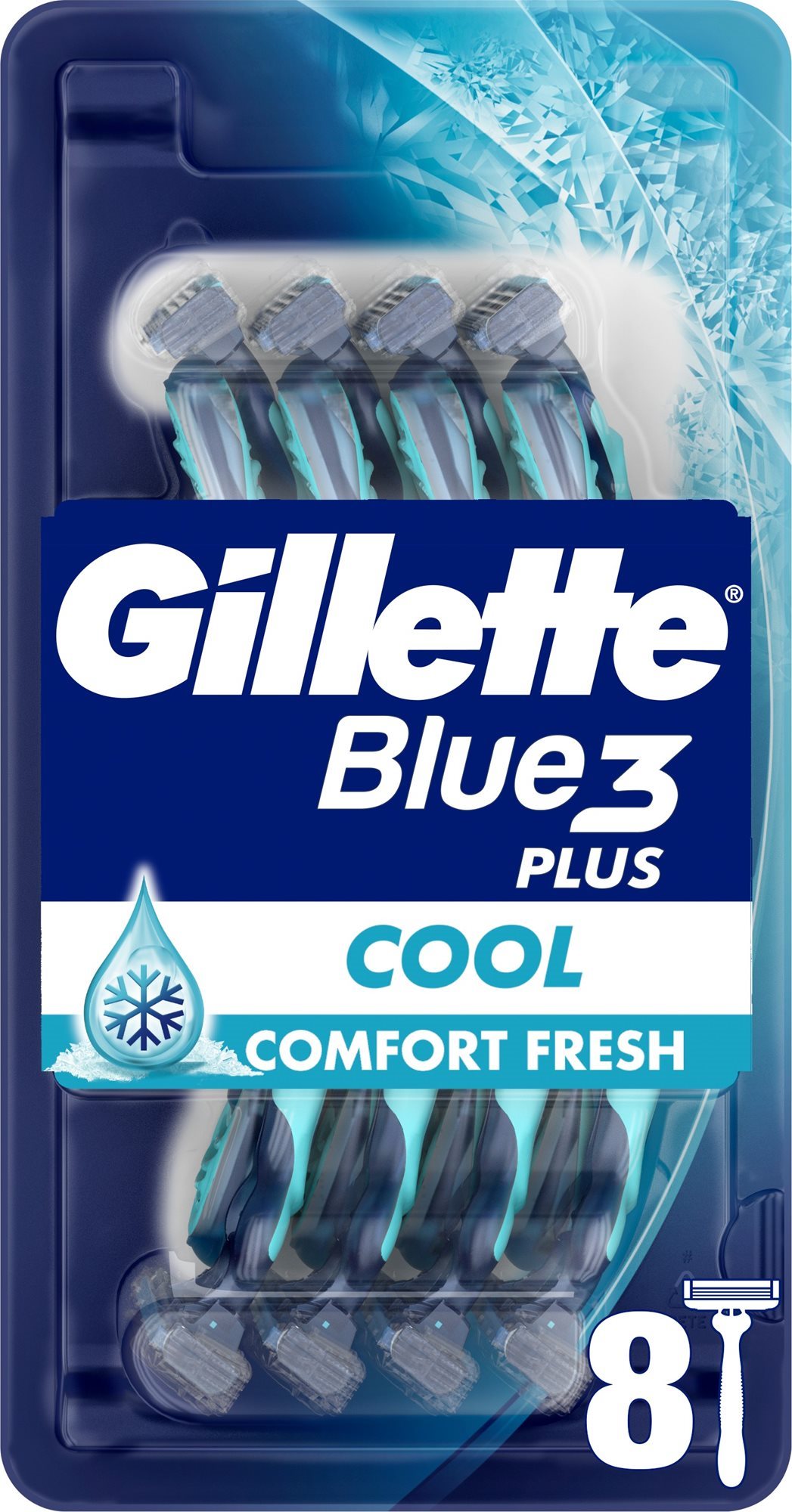 GILLETTE Blue3 Ice 8 ks Jednorazové holiace strojčeky
