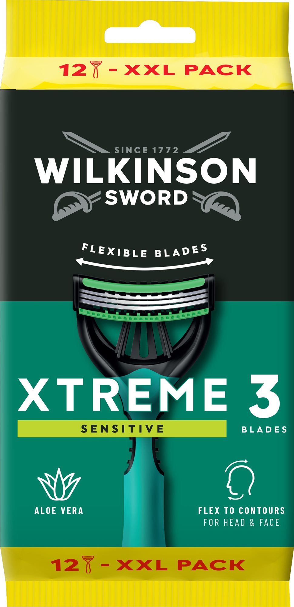 WILKINSON Xtreme3 Sensitive Pure 12 ks Jednorazové holiace strojčeky