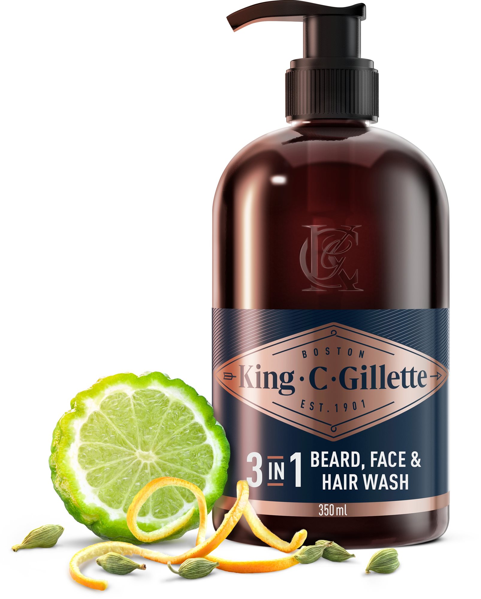 KING C. GILLETTE Beard Wash, 350 ml Čistiaci gél