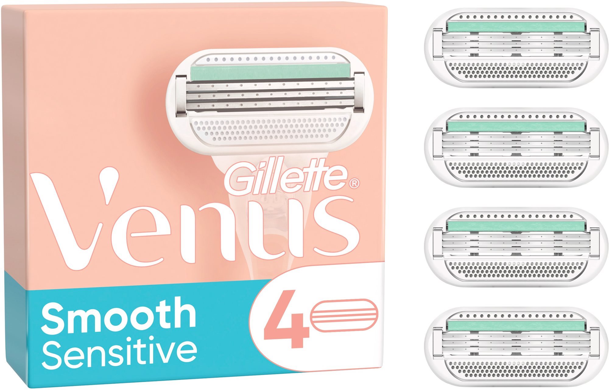 GILLETTE Venus Sensitive Smooth, 4 ks Dámske náhradné hlavice