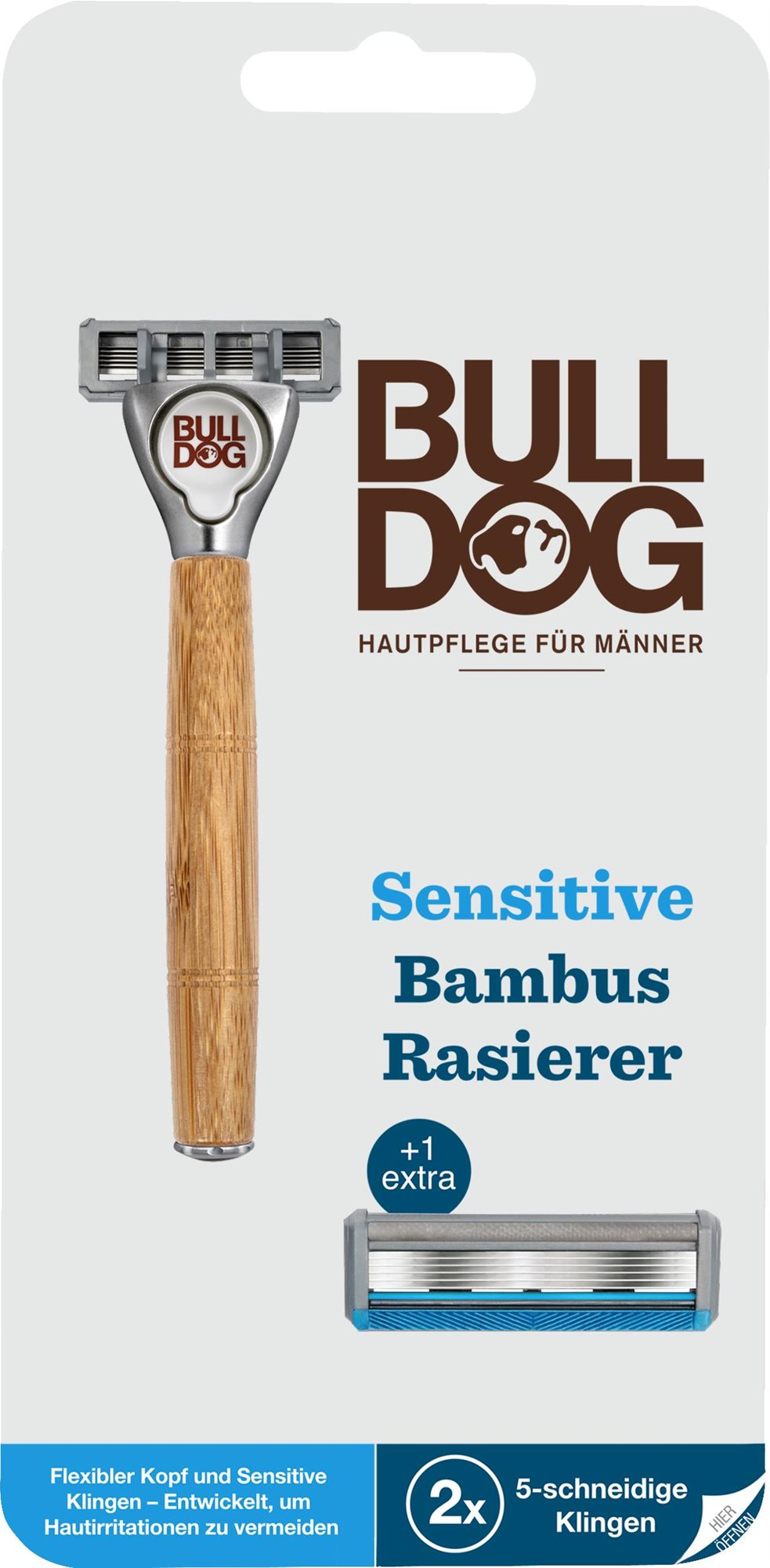 BULLDOG Sensitive Bamboo strojček + 2 náhradné hlavice Holiaci...