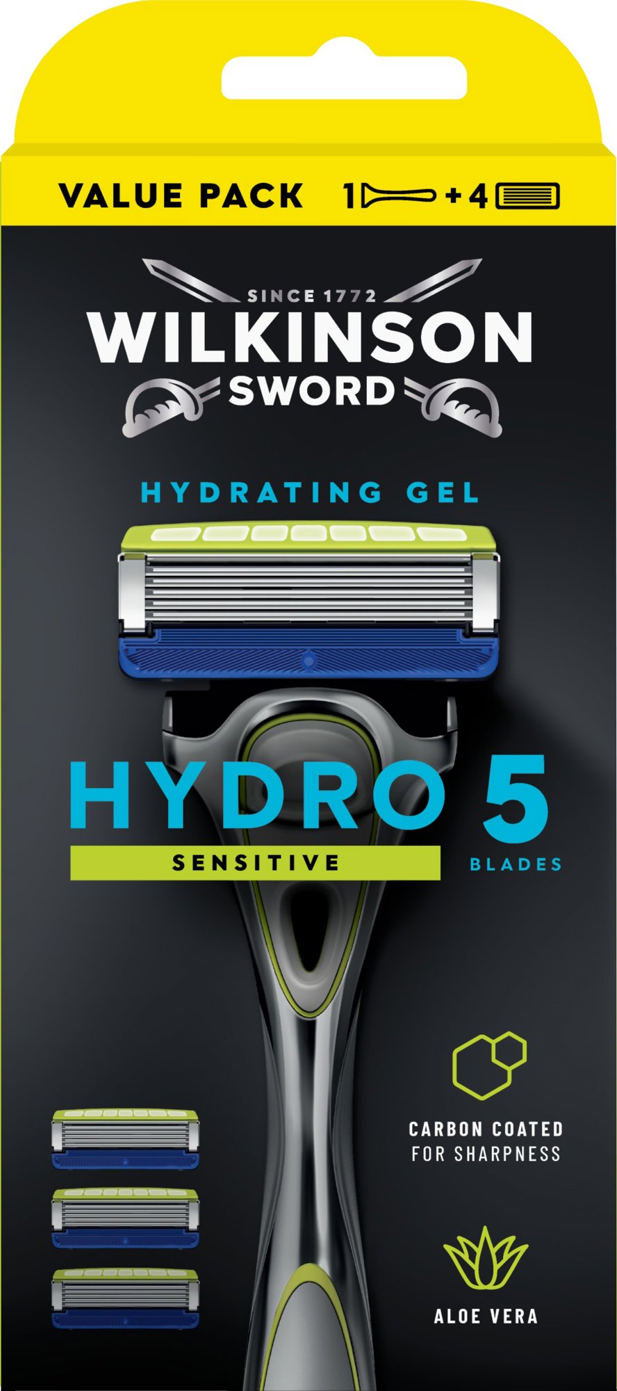 WILKINSON Hydro 5 Skin Protection Sensitive borotva + 4 cserefej...