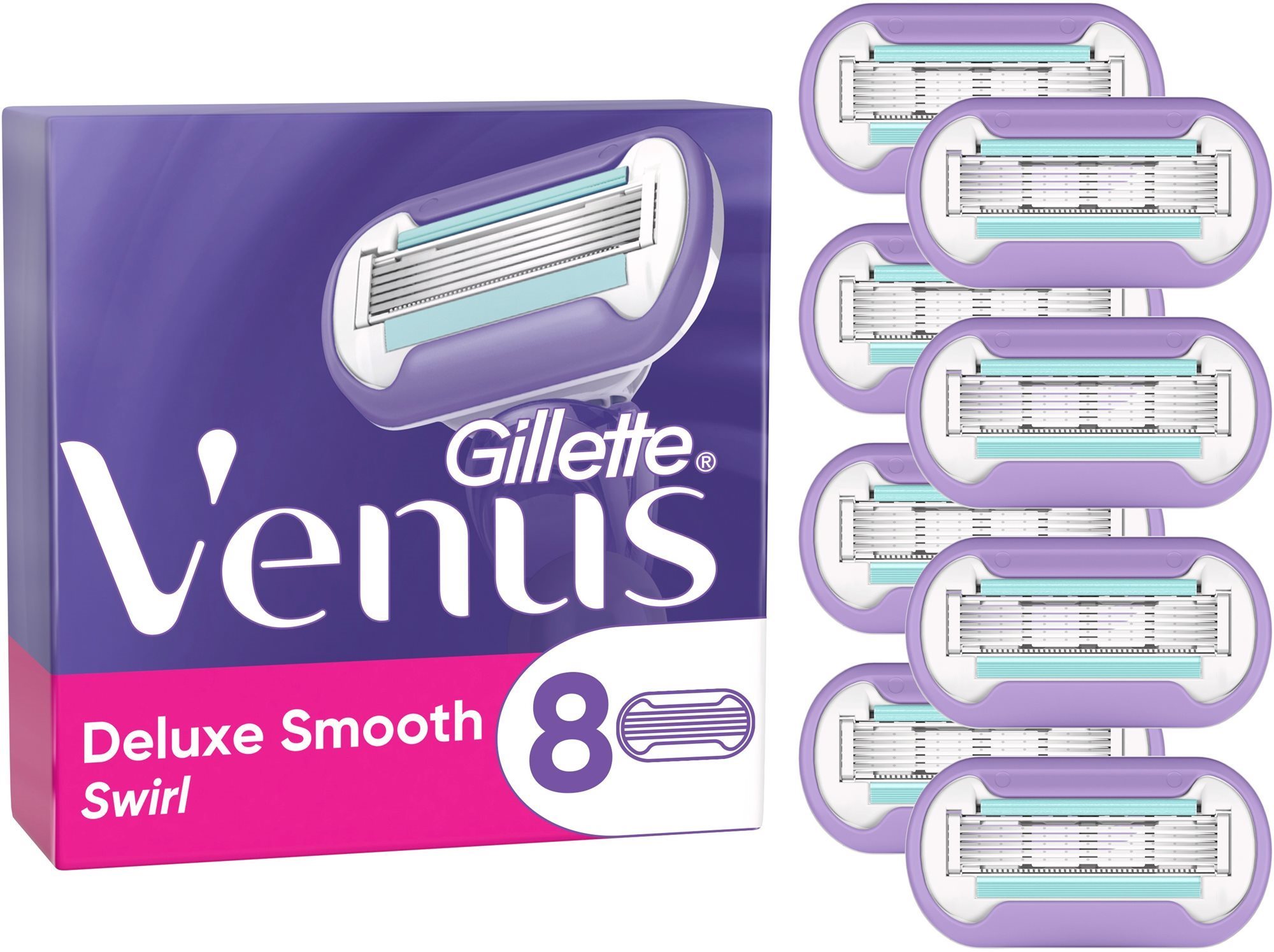GILLETTE Venus Swirl, dámske náhradné hlavice, 8 ks Dámske náhradné...