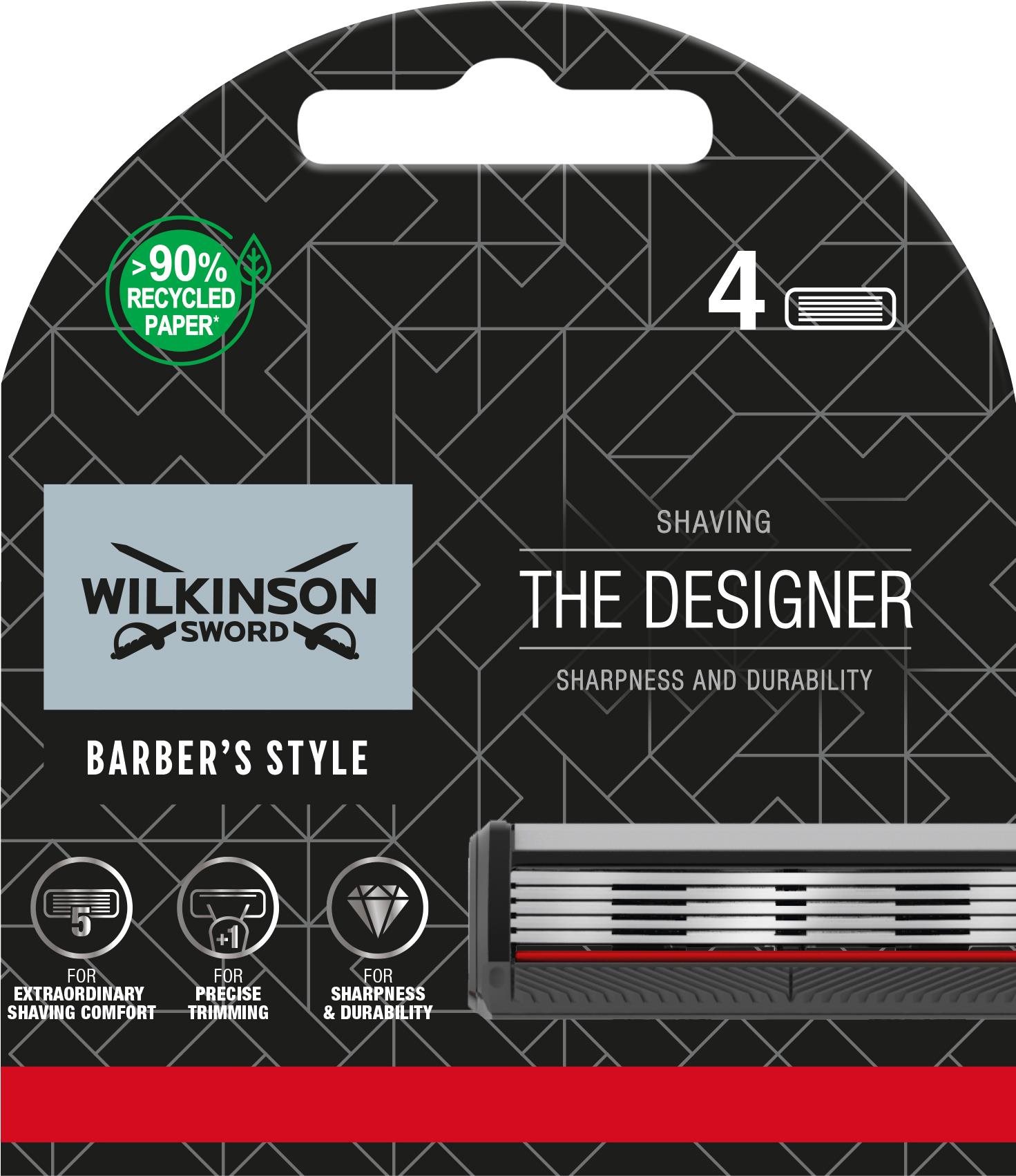 Wilkinson Barber's Style The Designer 4 db Férfi borotvabetét