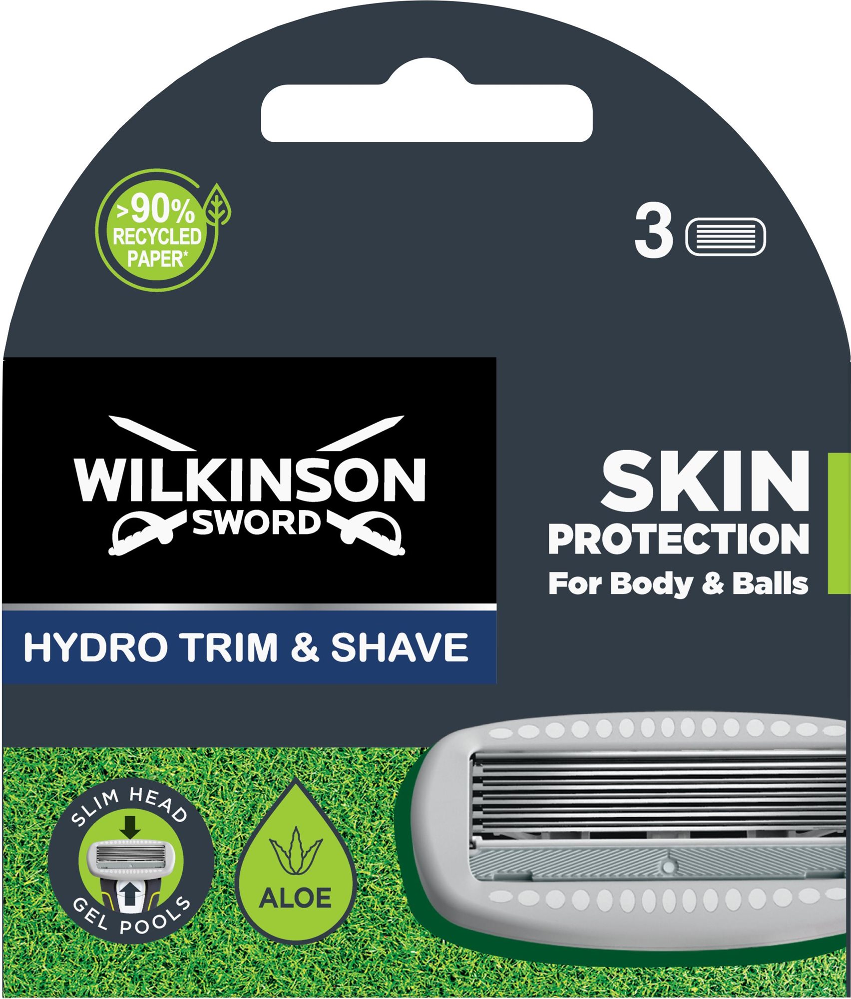 WILKINSON Hydro Body & Balls 3 ks Pánske náhradné hlavice