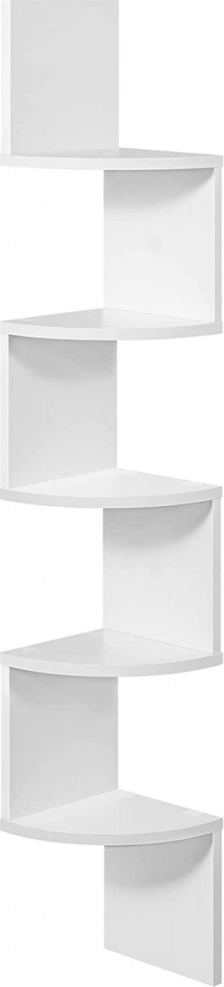 Dochtmann Falra szerelhető sarokpolc, fehér, 20 × 20 × 127,5 cm Polc
