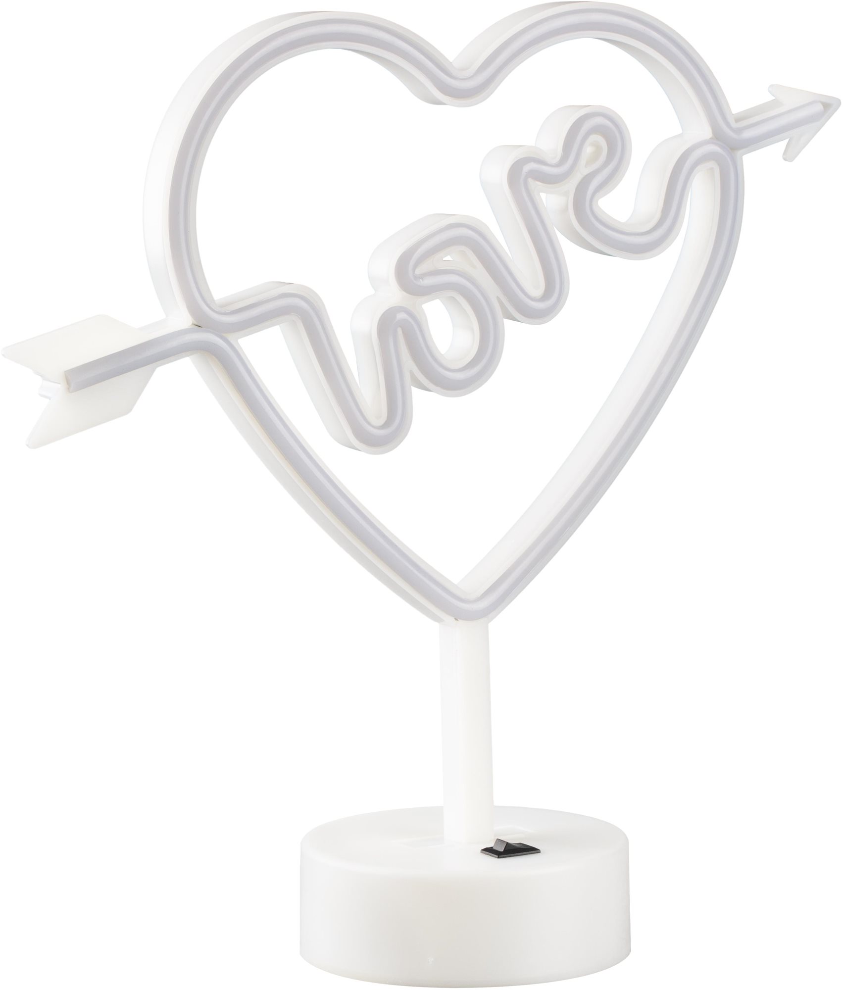 Berger Nočné stolné svetlo Led Neon Love Stolová lampa
