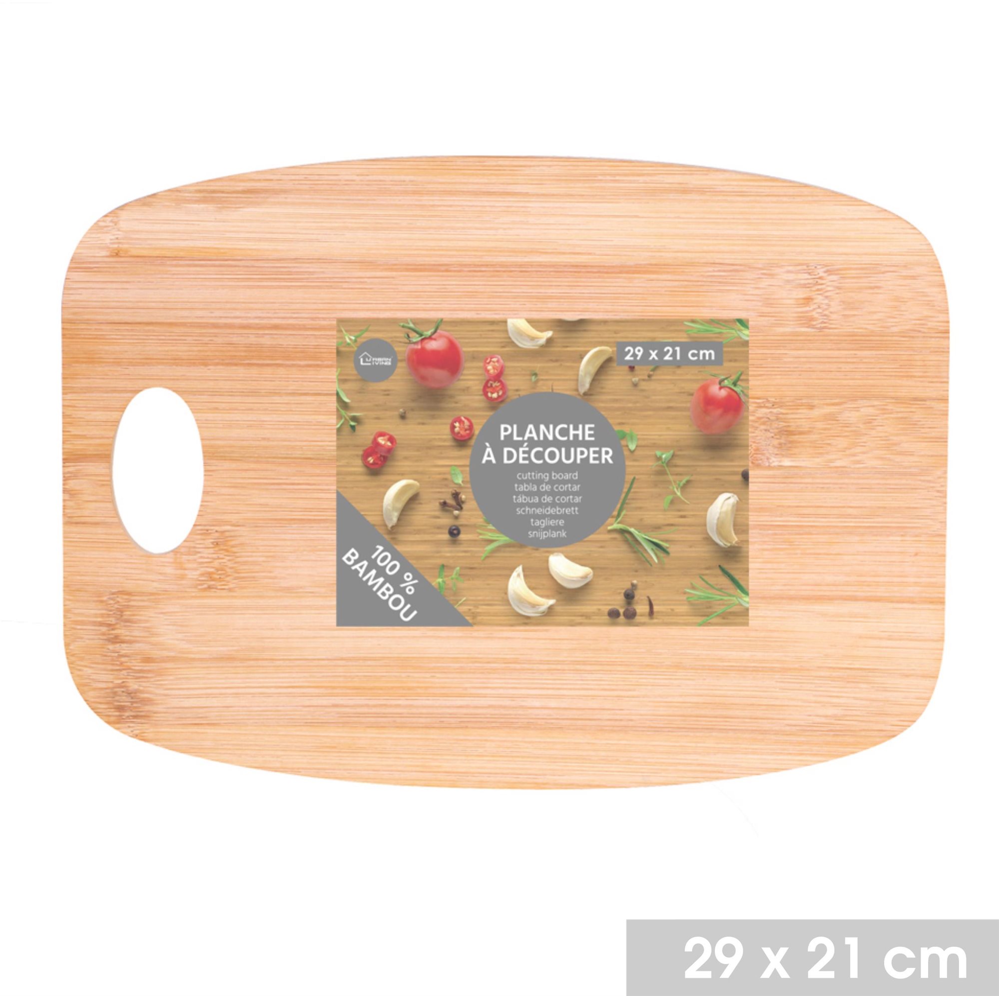 DOCHTMANN Bambus-Schneidebrett 29 × 21 cm Schneidebrett