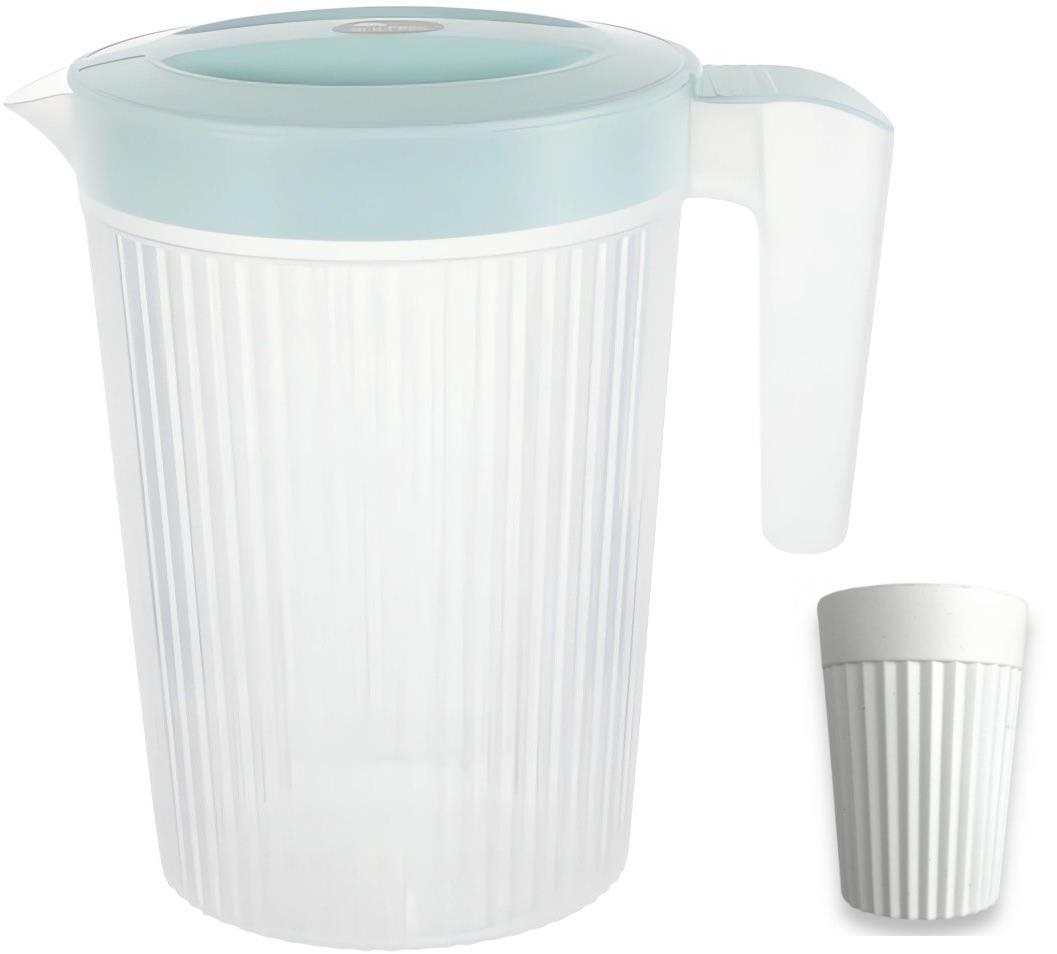 GGV Plastová konvice 2 l + 4 kelímky, zelená Džbán