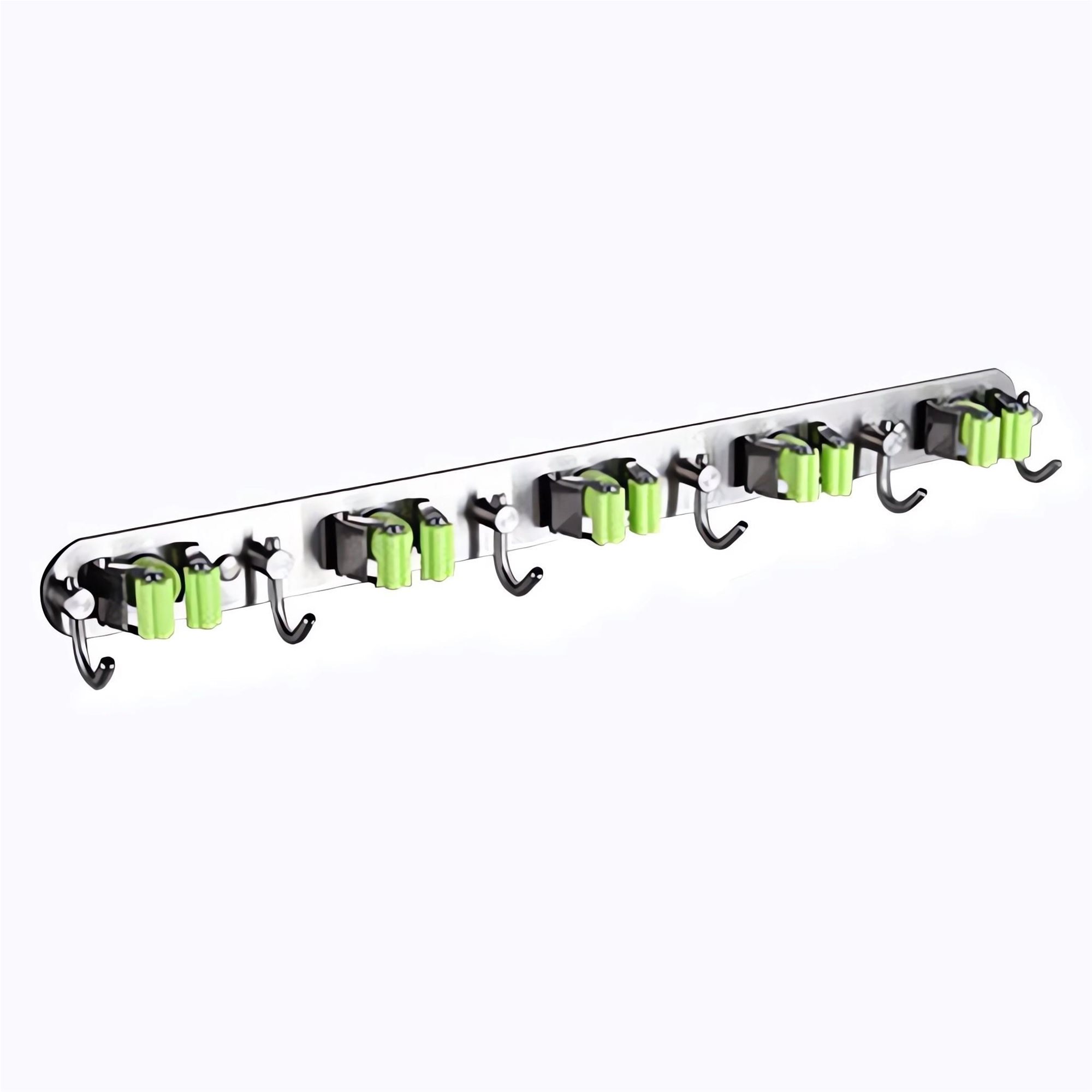 Pronett XJ5034 Kovový držák na úklidové nářadí s háčky 60 cm...
